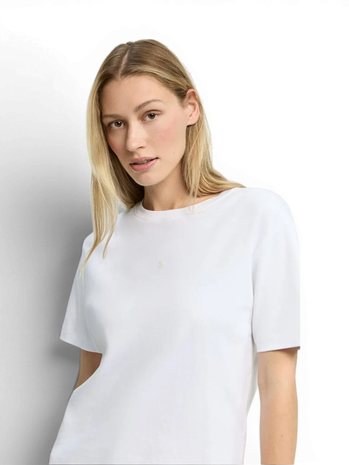 Witte t-shirt met logo Fennar Xandres