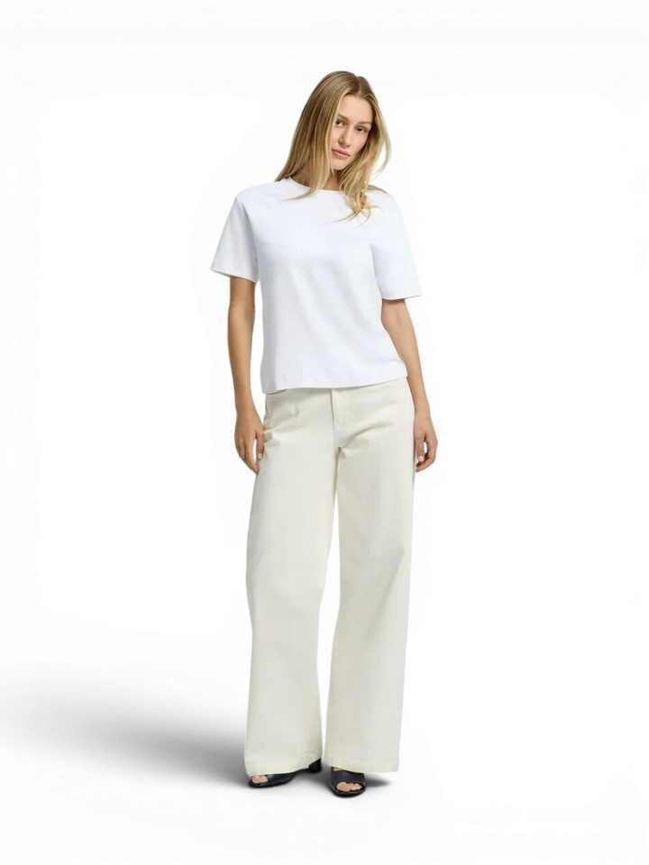 Witte t-shirt met logo Fennar Xandres