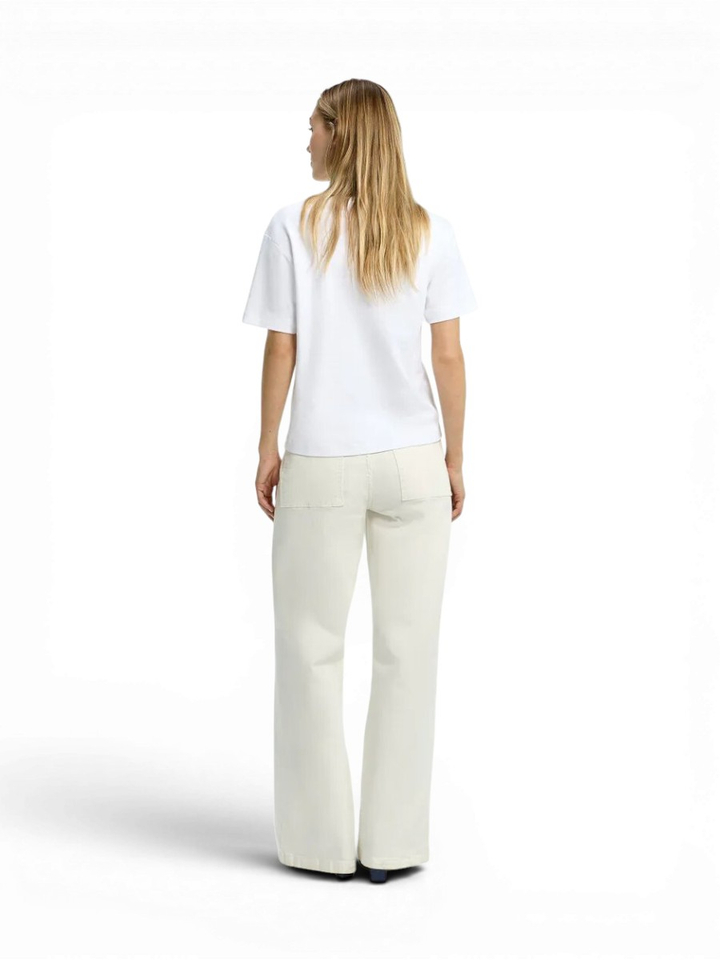 Witte t-shirt met logo Fennar Xandres
