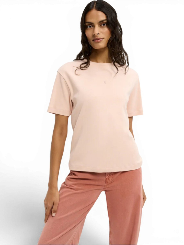 Roze t-shirt met logo Fennar Xandres