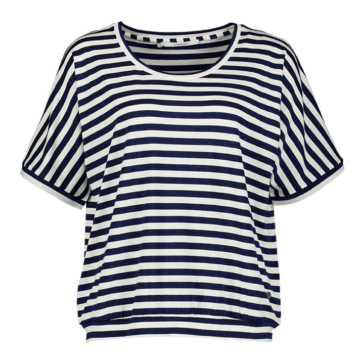 Blauwe t-shirt met strepen Hirokar Xandres