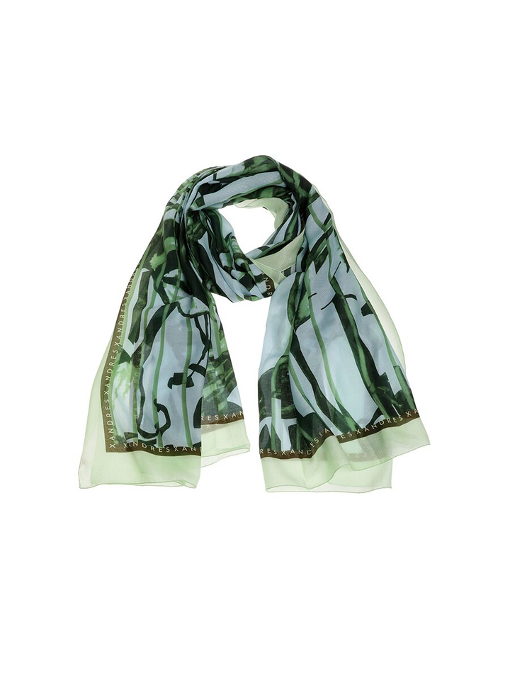 Groene sjaal met print Lilly Xandres