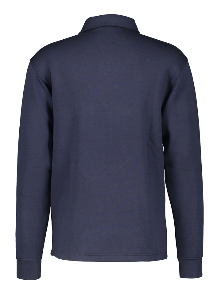 Donkerblauwe trui met polokraag en korte rits Selected 