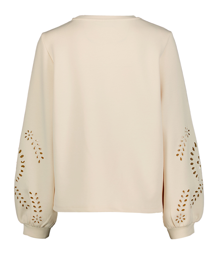 Ecru sweater detail aan de mouw Visandy Vila