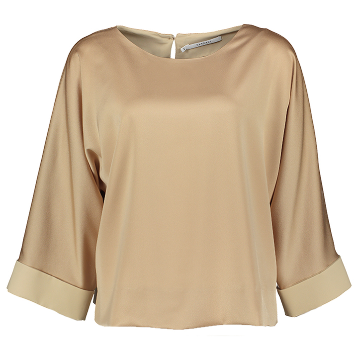 Beige geklede bloes Xandres