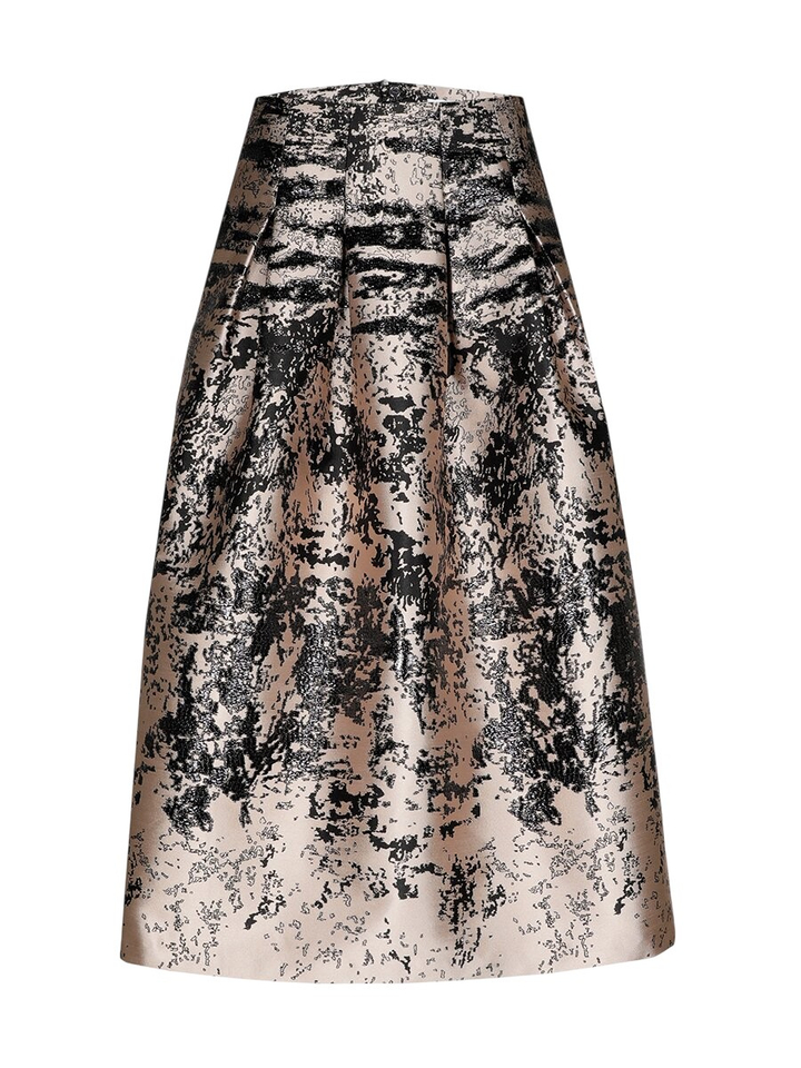 Beige rok met zwarte print Renoir Xandres