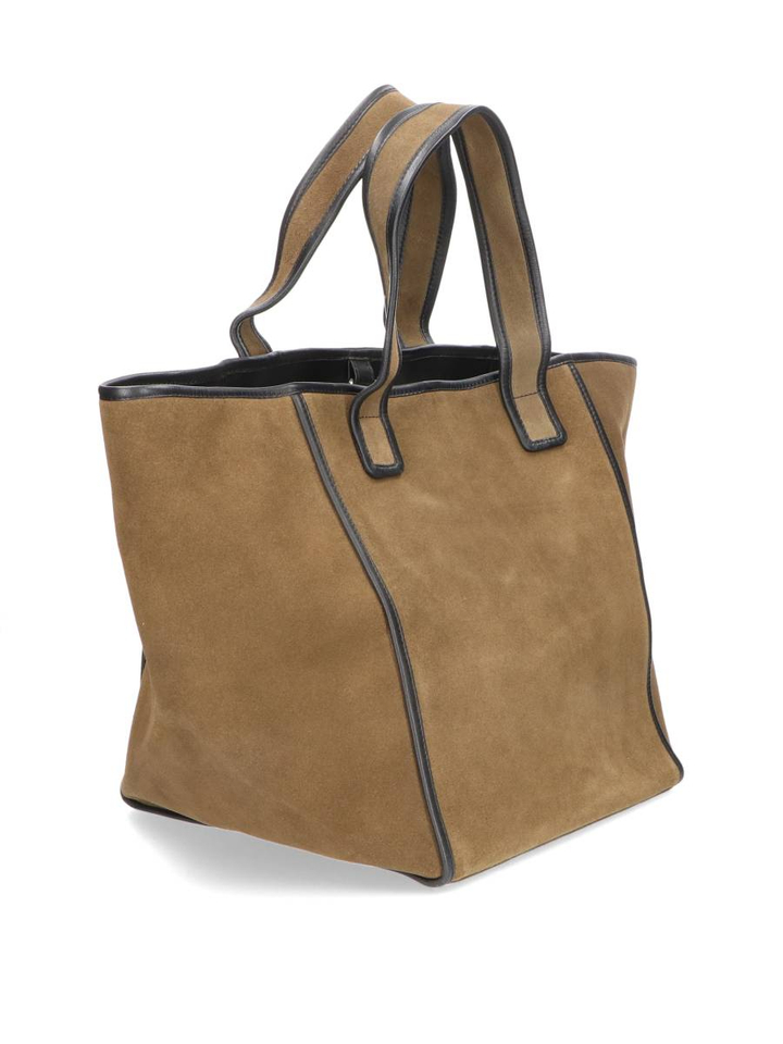 Groene lederen shopper tas Bellerose
