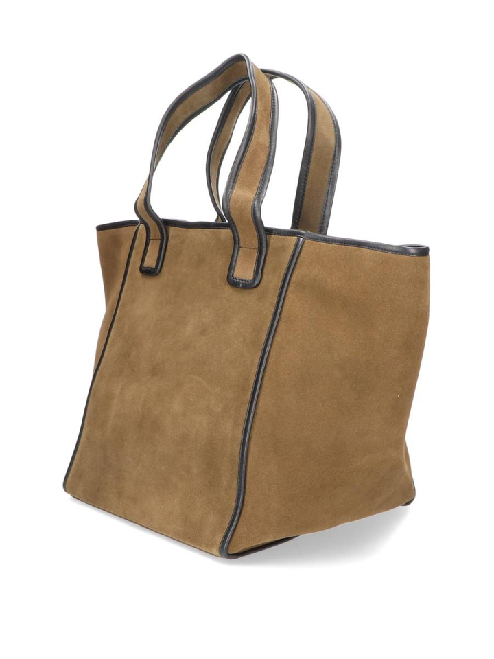 Groene lederen shopper tas Bellerose