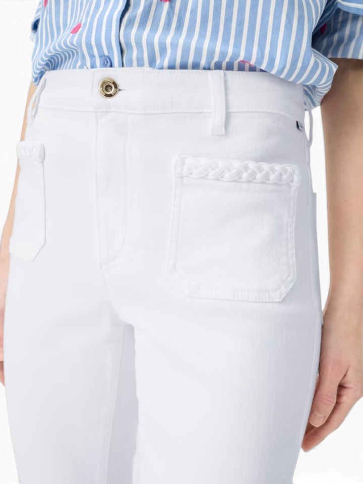 Witte jeans bootcut detail aan de zakken Mary Brax