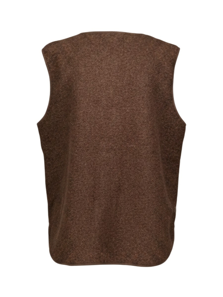 Bruine wollen bodywarmer Madison Ame