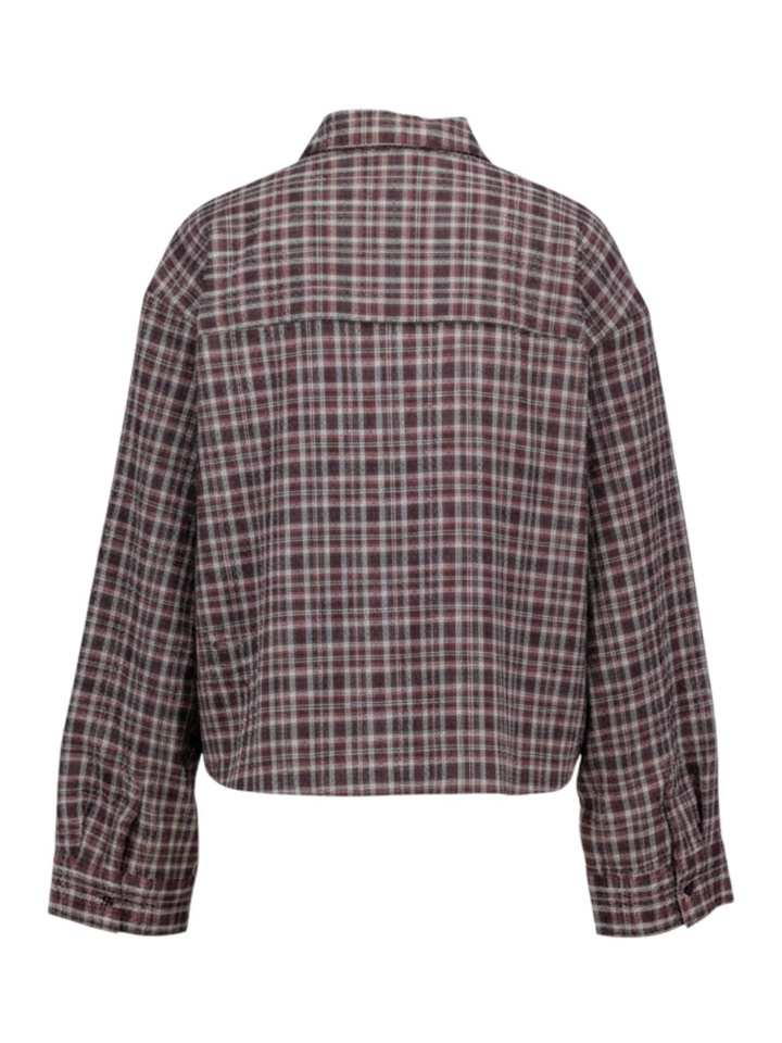 Bodeaux bloes in ruit motief Ocean Ame