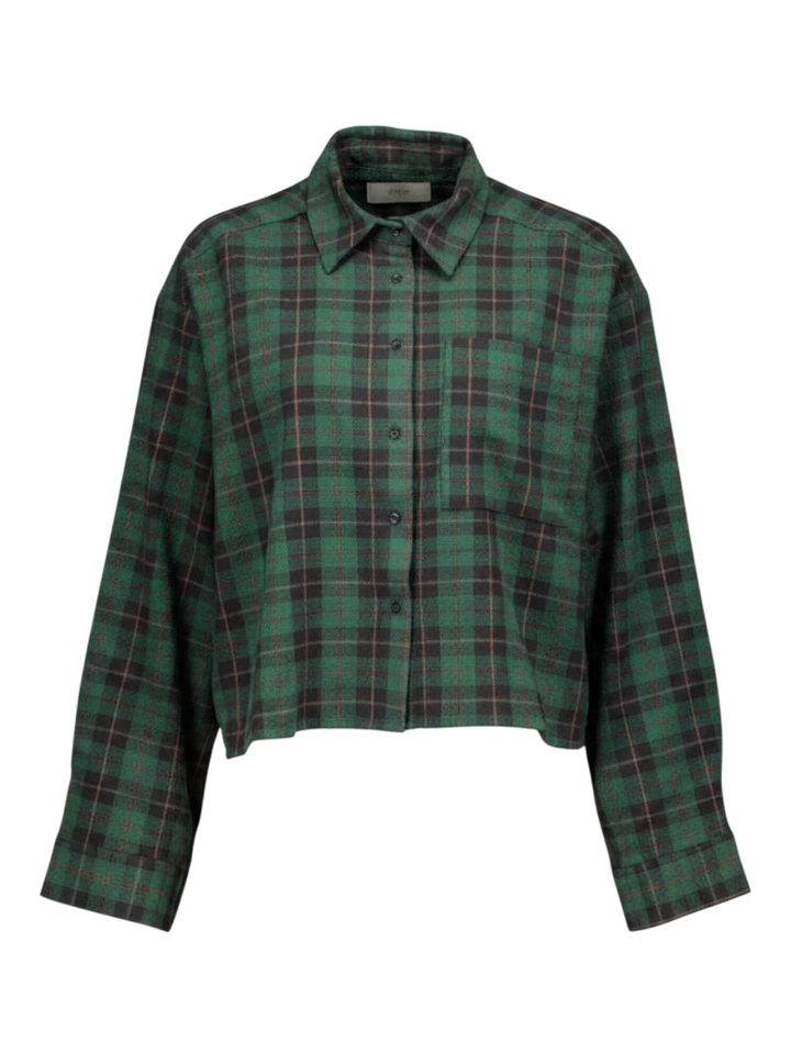 Groene bloes in tartan ruit motief Ocean Ame 