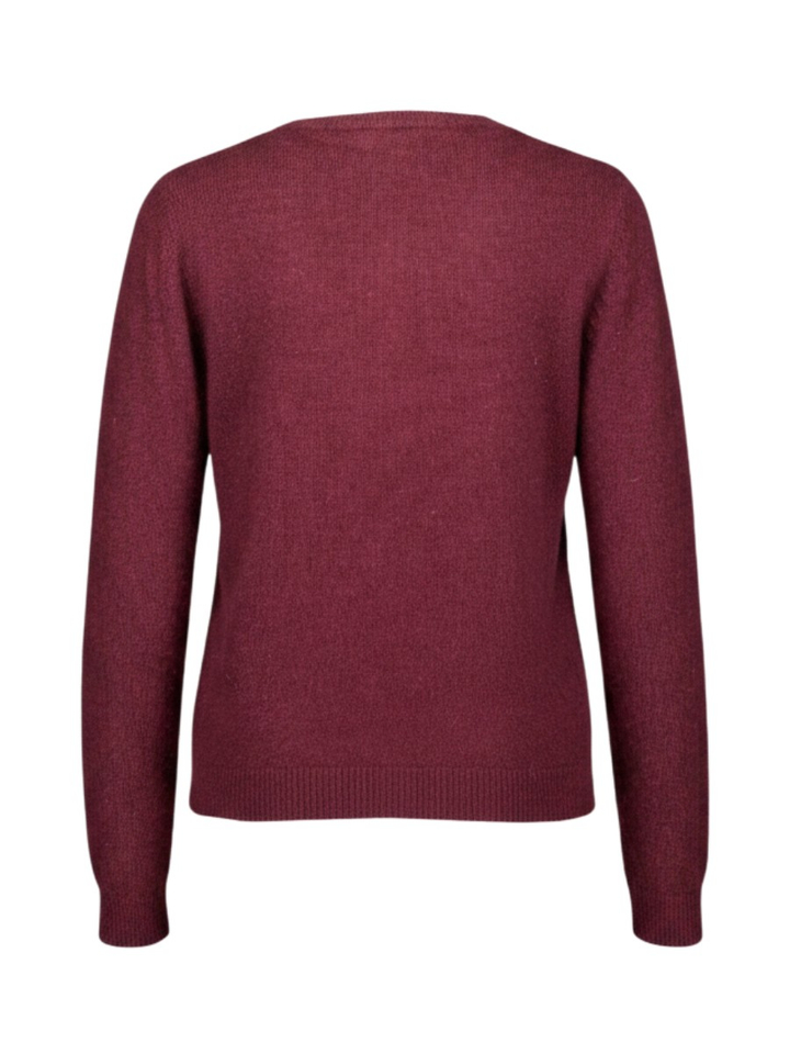 Bordeaux trui met ronde hals Baylee Kocca