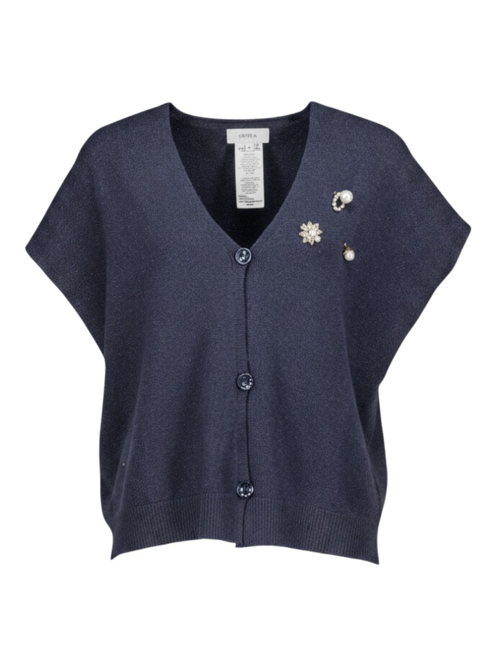 Donkerblauwe gilet zonder mouwen Maccabeo Kocca