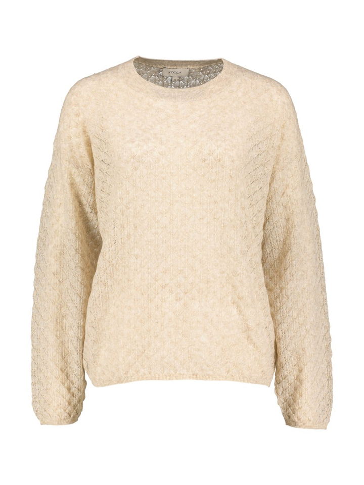 Beige trui met structuur Filotea Kocca