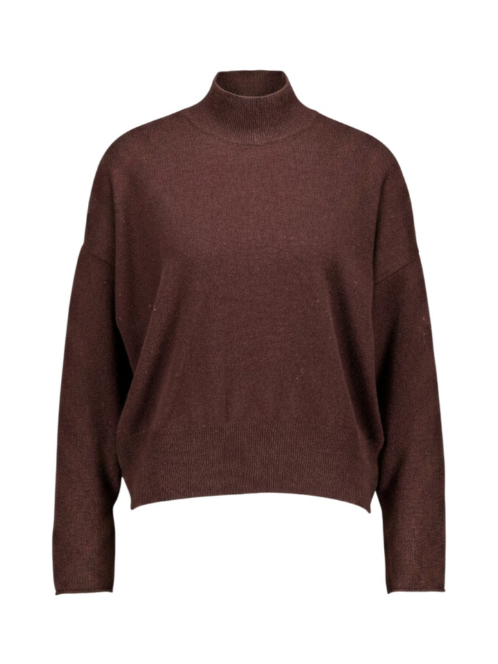 Chocoladebruine wollen pull Coreno Kocca