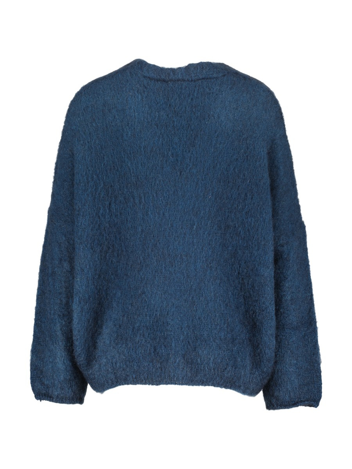 Blauwe gilet met V-hals Macario Kocca