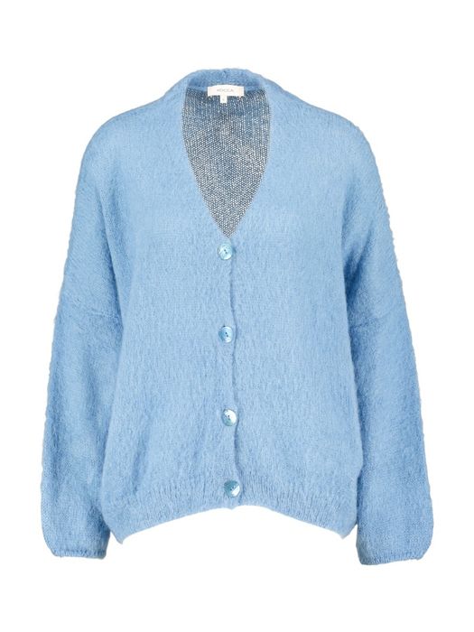 Blauwe gilet met knoopsluiting Macario Kocca