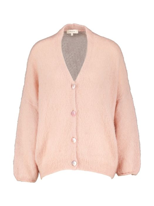 Lichtroze oversized gebreide cardigan Macario Kocca