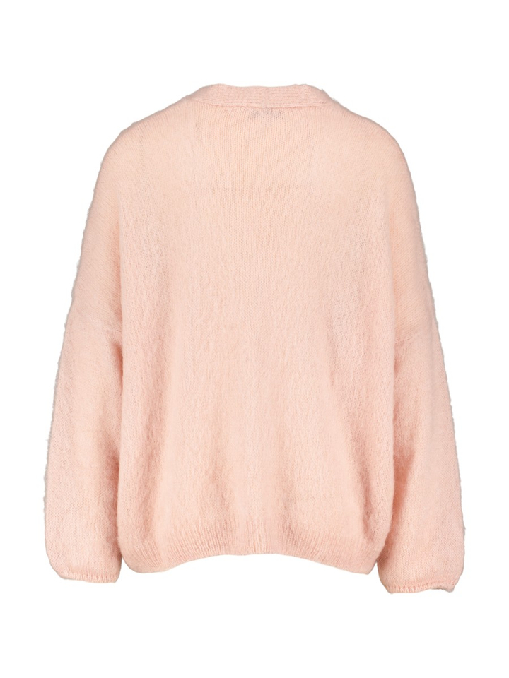 Lichtroze oversized gebreide cardigan Macario Kocca