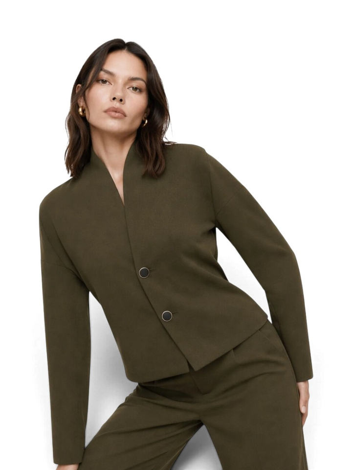 Kaki korte geklede blazer Fernand Kocca