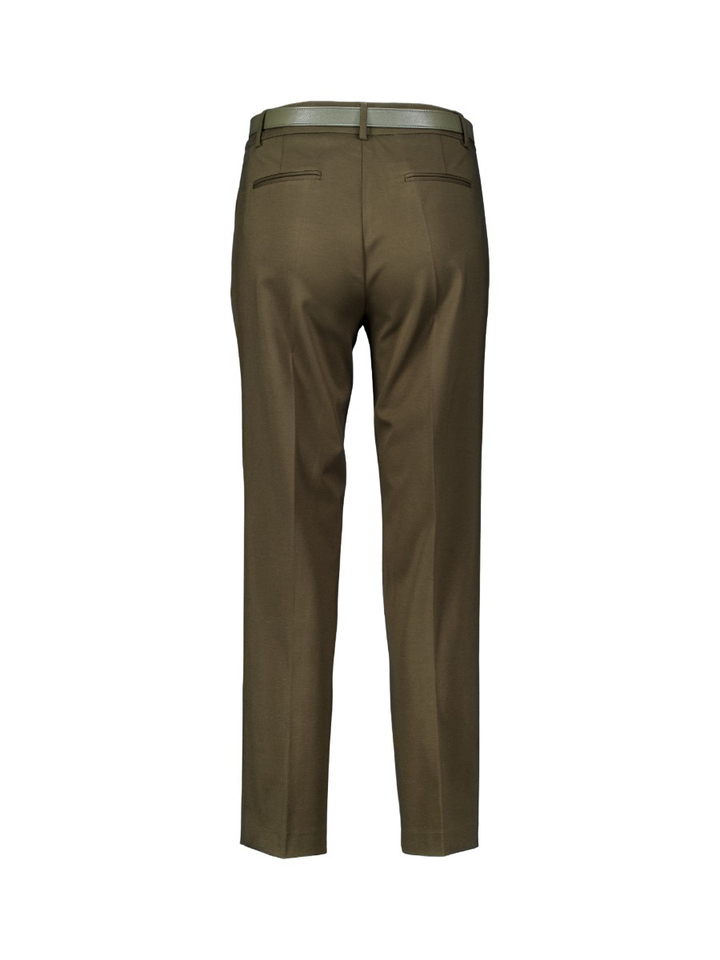 Kaki groene geklede broek met riem Taty Kocca