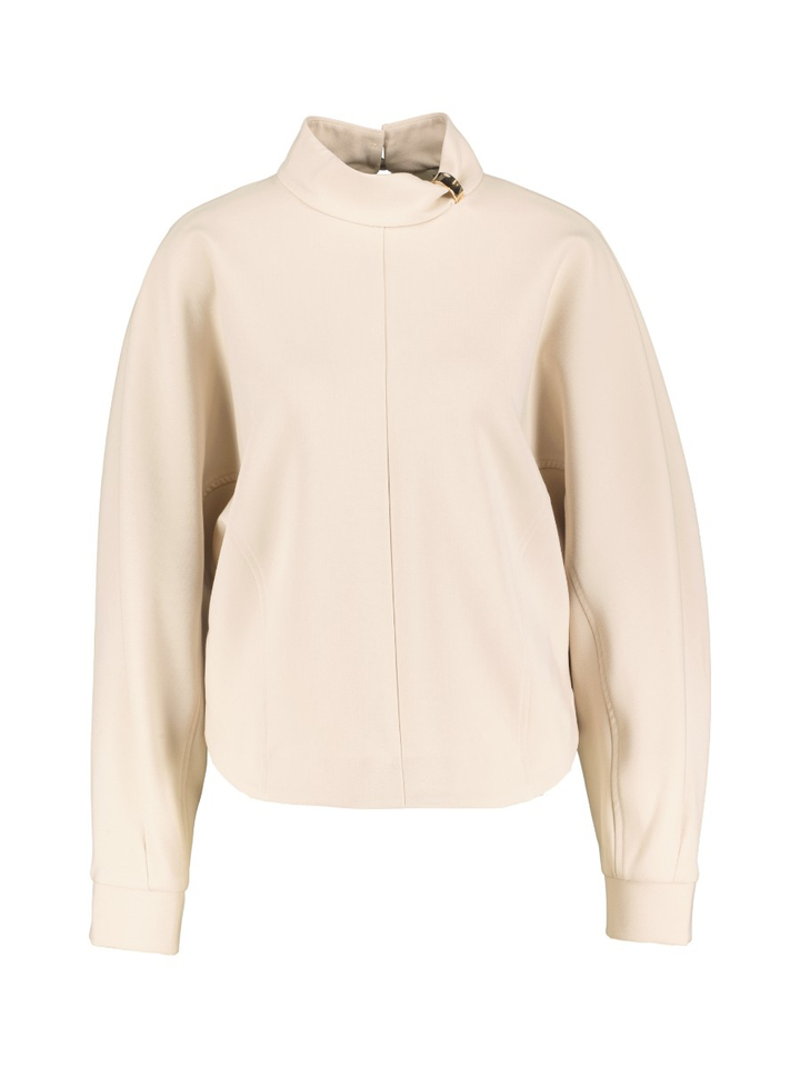 Ecrukleurige blouse met detail aan de kraag Pius Kocca 