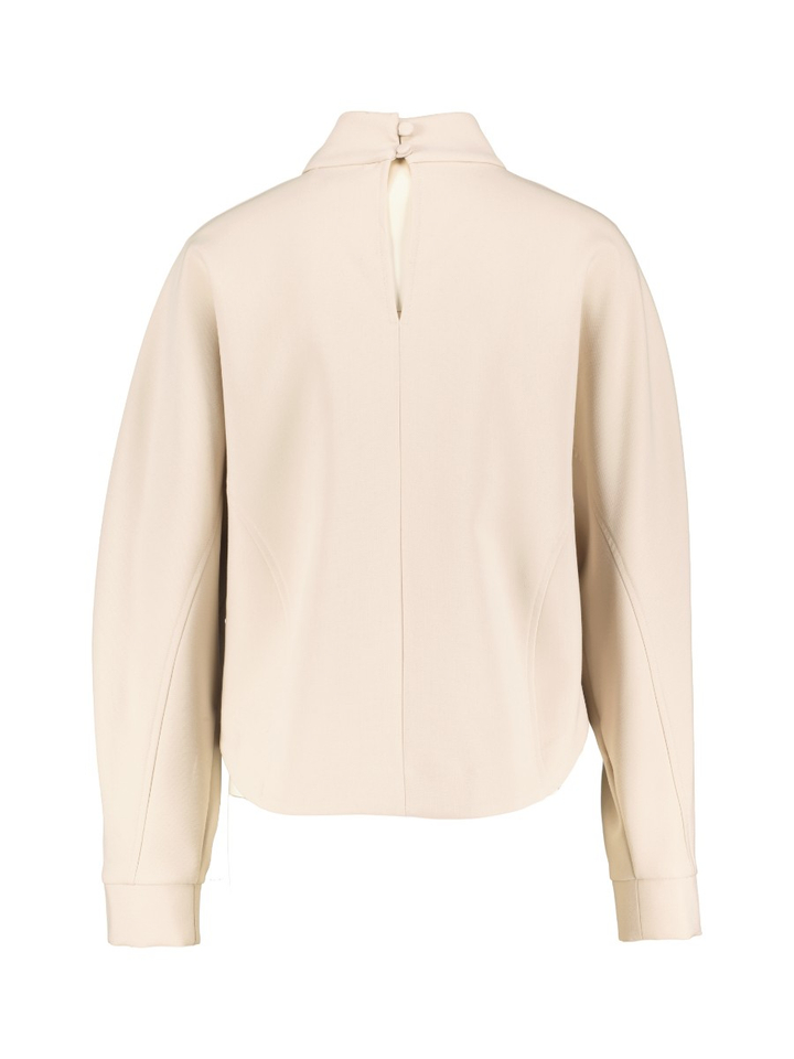 Ecrukleurige blouse met detail aan de kraag Pius Kocca 