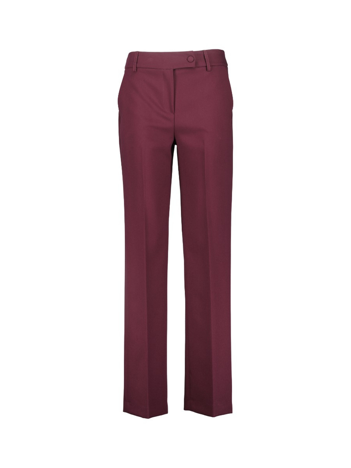 Bordeaux geklede broek met rechte pijpen Cozio Kocca