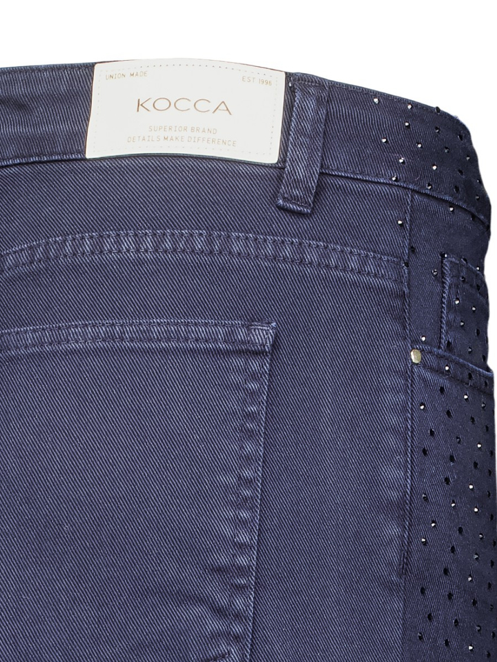 Blauwe broek met strass Donvina Kocca