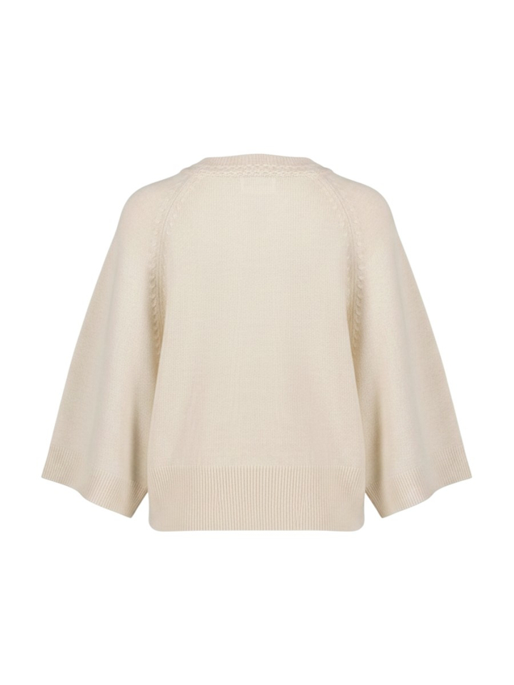 Beige trui in mix van wol en kasjmier Oscar