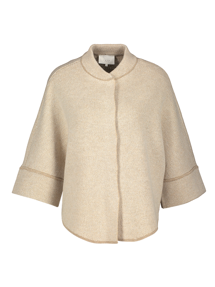 Beige ecru gilet met drukknopen YAYA