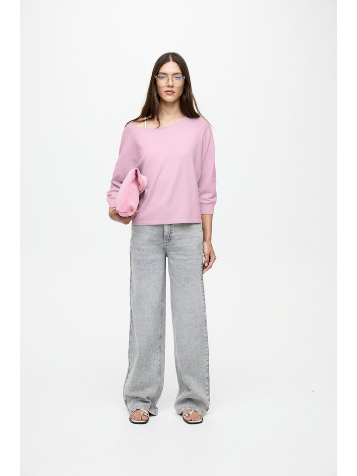 Roze trui met boothals Vimalu Vila
