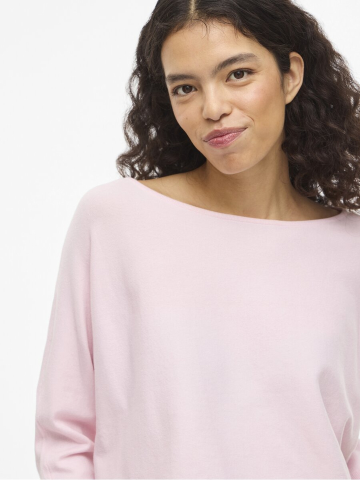 Roze trui met boothals Vimalu Vila