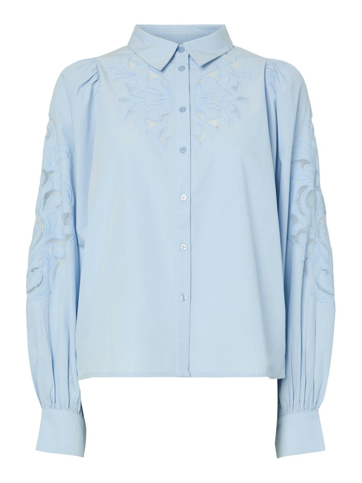 Blauwe bloes met broderie Yaszimia Y.A.S