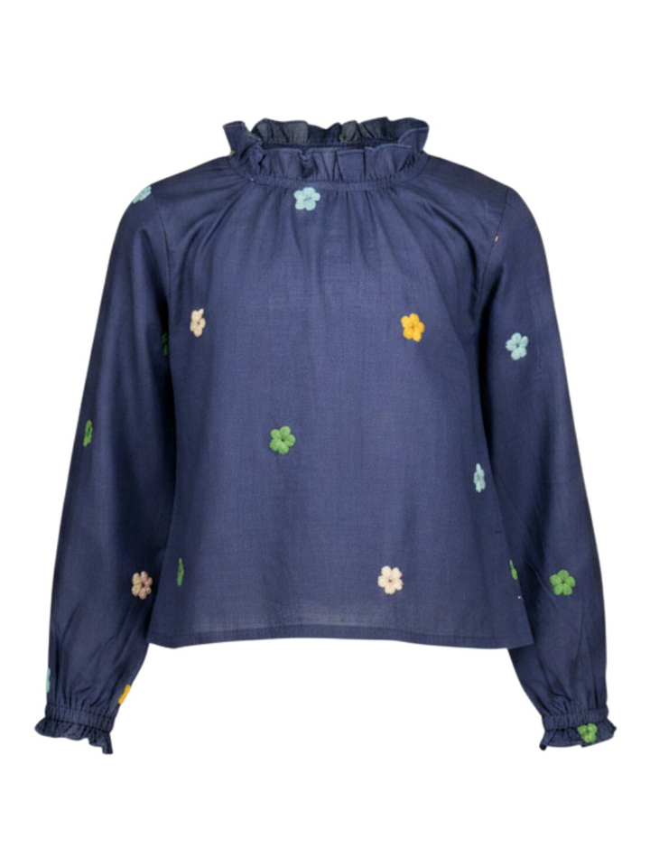 Blauwe blouse met bloemetjes Compania Fantastica