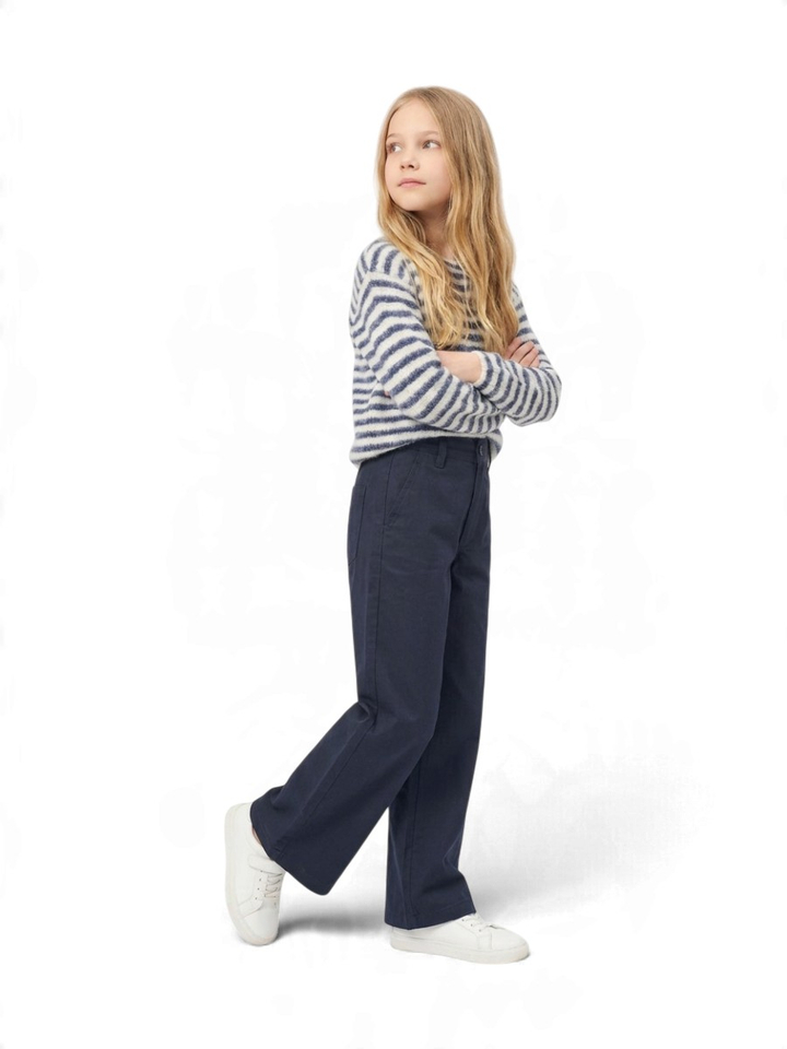 Blauw/wit gestreepte cardigan Compania Fantastica