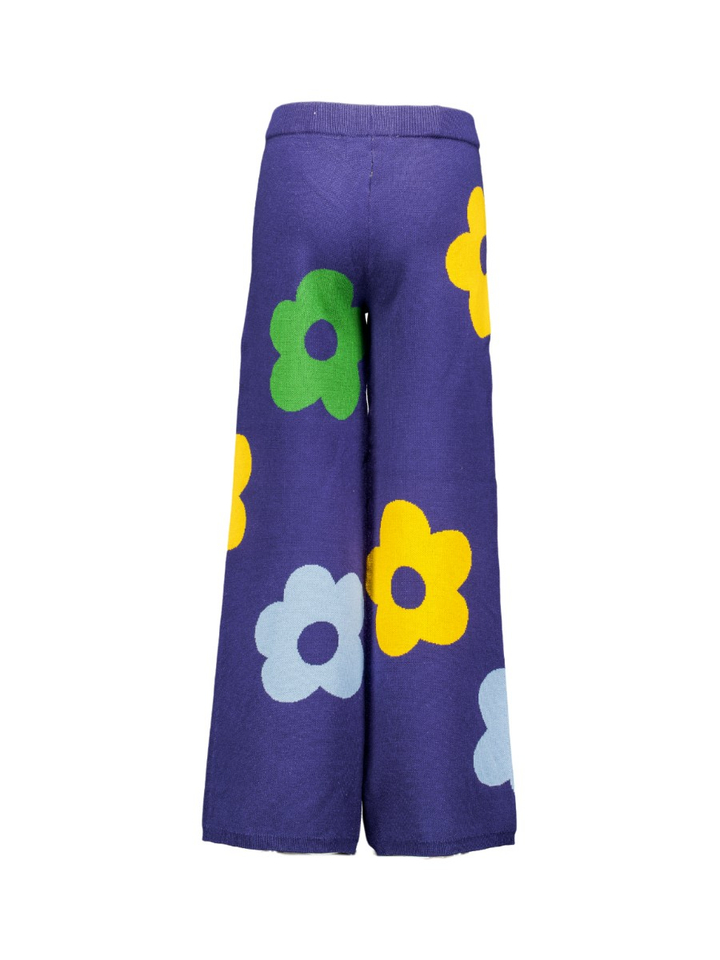 Blauwe broek met bloemenprint Compania Fantastica