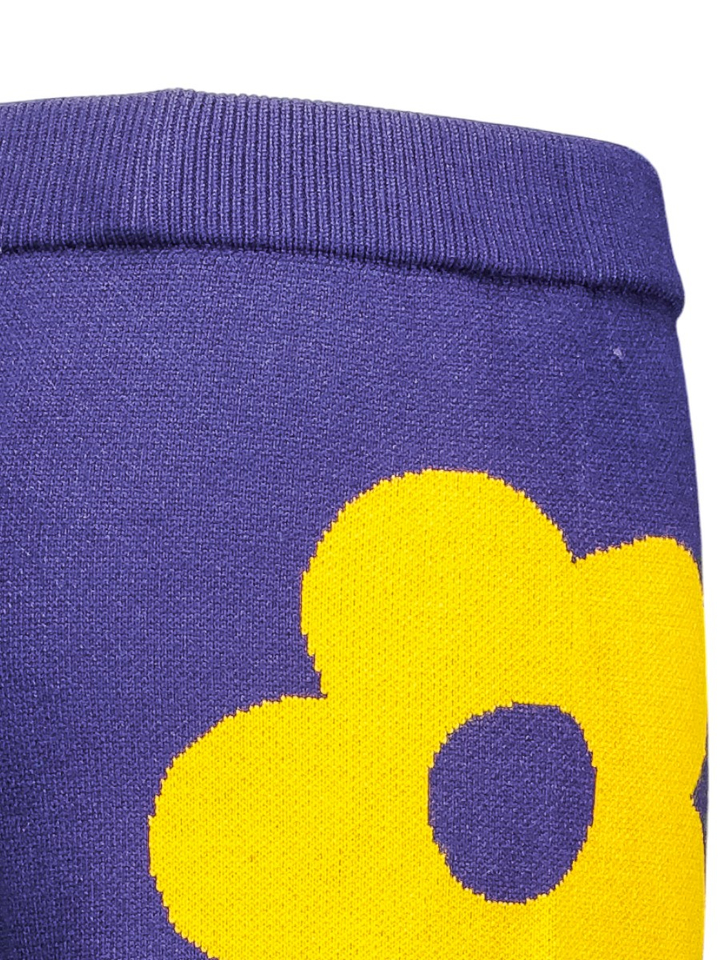 Blauwe broek met bloemenprint Compania Fantastica