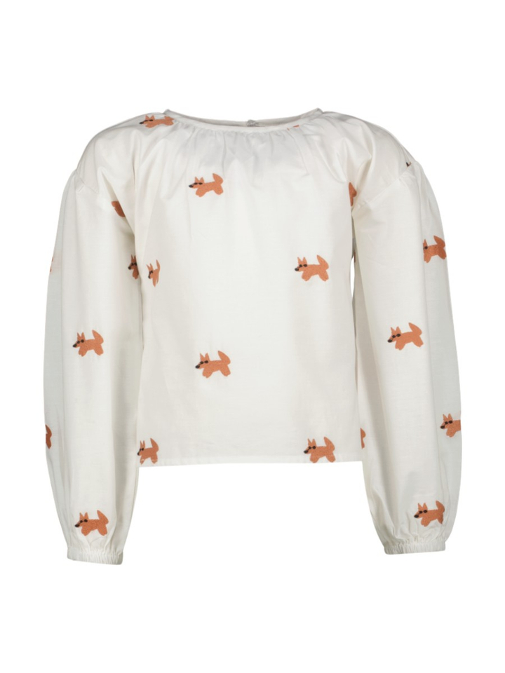 Witte blouse met dierenprint Compania Fantastica