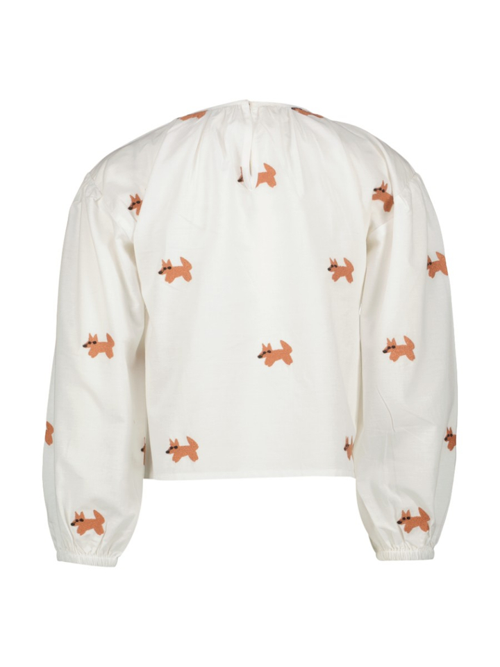 Witte blouse met dierenprint Compania Fantastica
