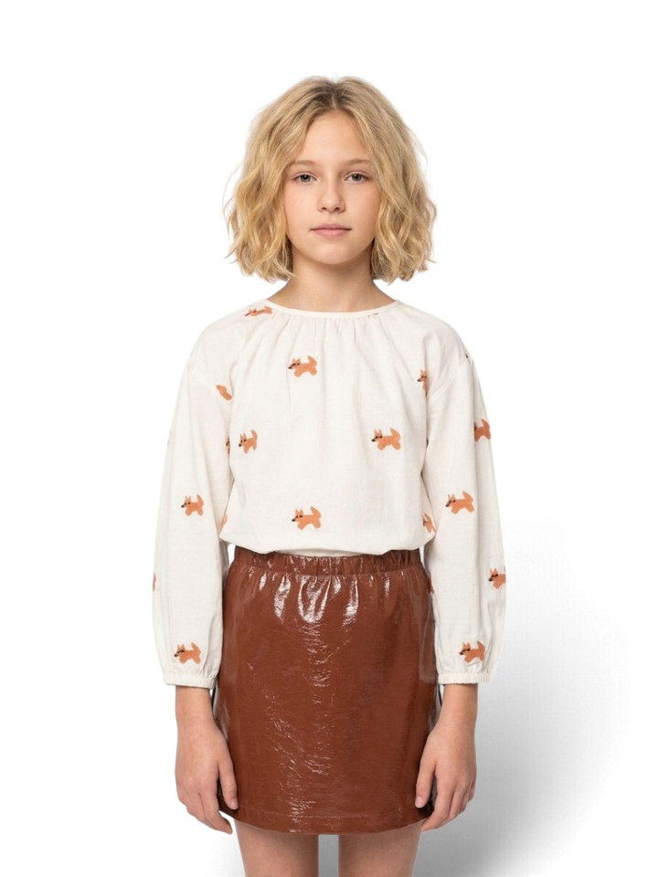 Witte blouse met dierenprint Compania Fantastica