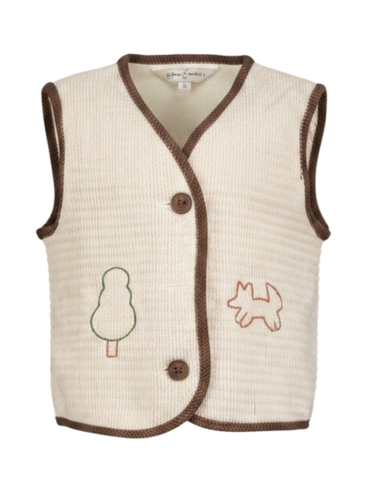 Beige vestje met tekening Compania Fantastica