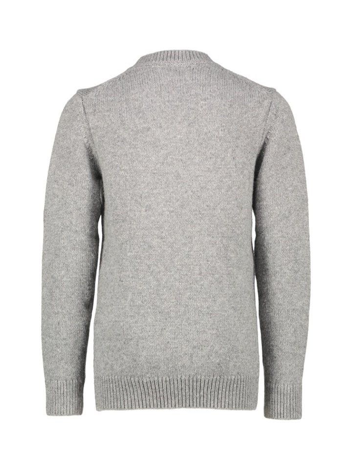 Grijz egebreide trui met ronde hals Lyle&Scott