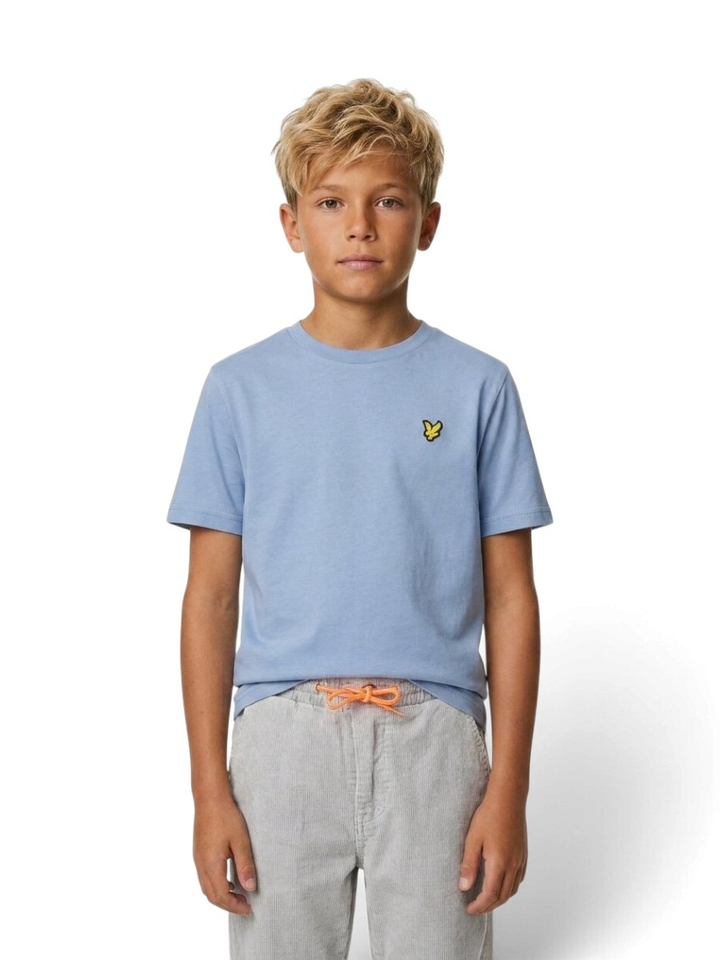 Lichtblauwe katoenen T-shirt Lyle&Scott