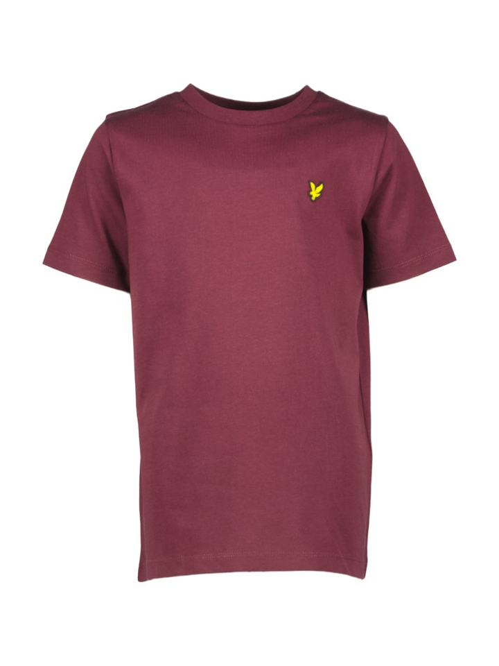 Bordeaux katoenen T-shirt Lyle&Scott