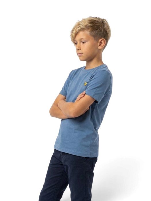 Petrol blauwe katoenen T-shirt Lyle&Scott