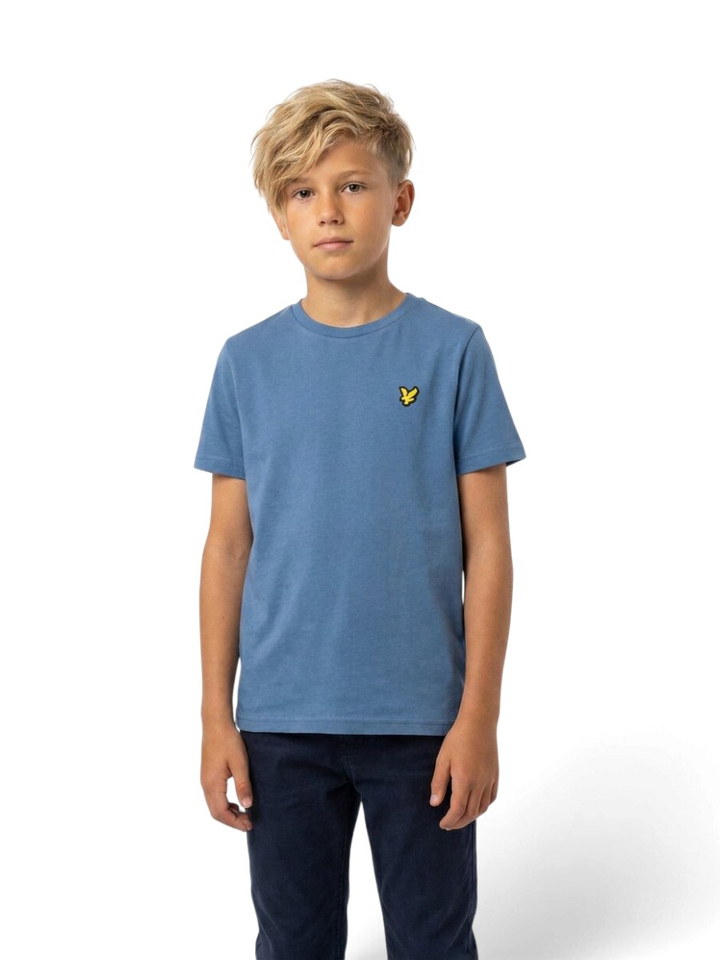Petrol blauwe katoenen T-shirt Lyle&Scott 