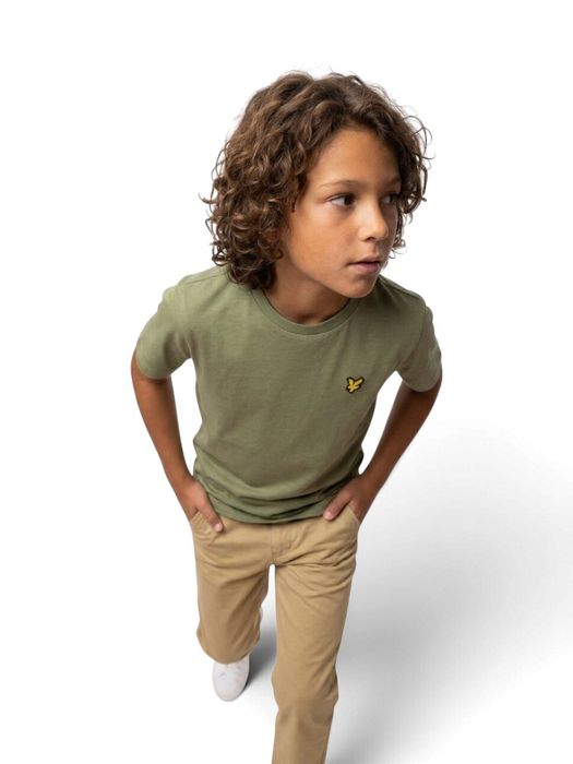 Kaki groene katoenen T-shirt Lyle&Scott