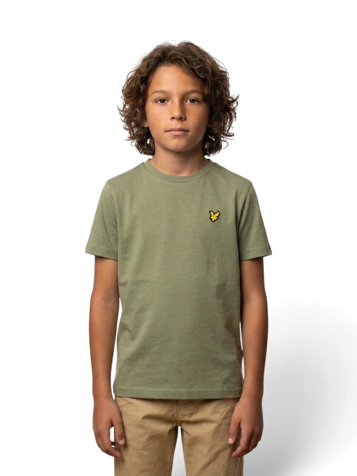 Kaki groene katoenen T-shirt Lyle&Scott